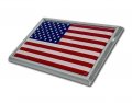 Elektroplate Usa Flag Chrome Emblem Suv Size 3 82 X 2 5 Universal Fit