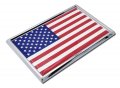 Elektroplate Usa Flag Chrome Emblem Suv Size 3 82 X 2 5 Universal Fit