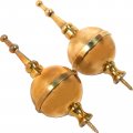2 Finial Spire Clock Repair Part Brass Round 4 1 
