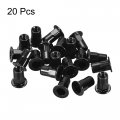 Uxcell M4 Rivet Nuts Thread Half Hexagonal Carbon Steel Zinc-plated Flat Head Threaded Insert Nut Black 20pcs