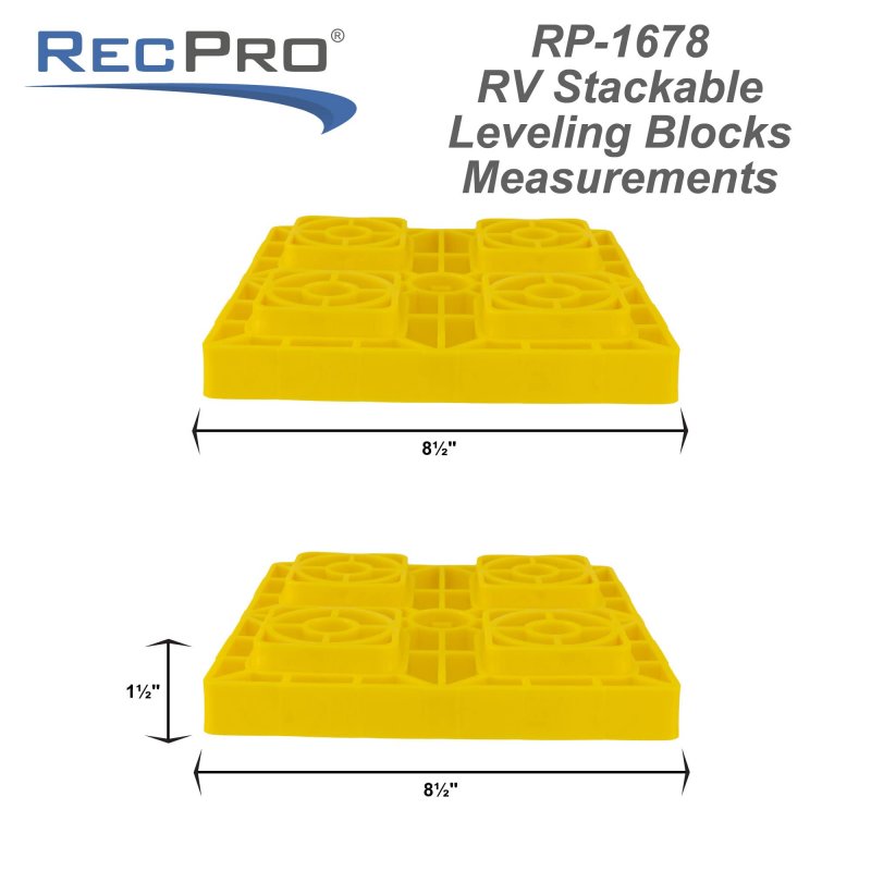 10 Pack Rv Leveling Blocks Stackable Wheel Levelers With Carry Bag Rp-1673