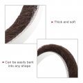Uxcell Weather Stripping Brush 20ft L X 3 W 0 H Self-adhesive Seal Weatherstrip Sweep Brown For Door Window