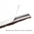 Uxcell Weather Stripping Brush 20ft L X 3 W 0 H Self-adhesive Seal Weatherstrip Sweep Brown For Door Window