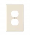 Leviton Pj8-t 1-gang 1-duplex Midway Nylon Wallplate Size 20-pack Light Almond 