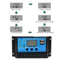Solar Charge Controller 12v-24v Mppt Pwm Battery With Lcd Display 40a Dual Usb For Panel System