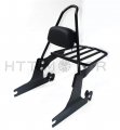 Httmt Sissybar Luggage Rack For 2006-2017 H-d Softail Deluxe Passenger Backrest Black P N Sbb021
