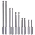 10 Piece Magnetic Bit Holder Extension Set 1 4 In Hex Shank Quick Release For Screws And Drills 50mm 60mm 75mm 100mm 150mm 