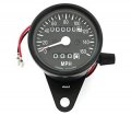 Motorcycle Mini Speedometer W Trip Meter 2240 60 Black Mph