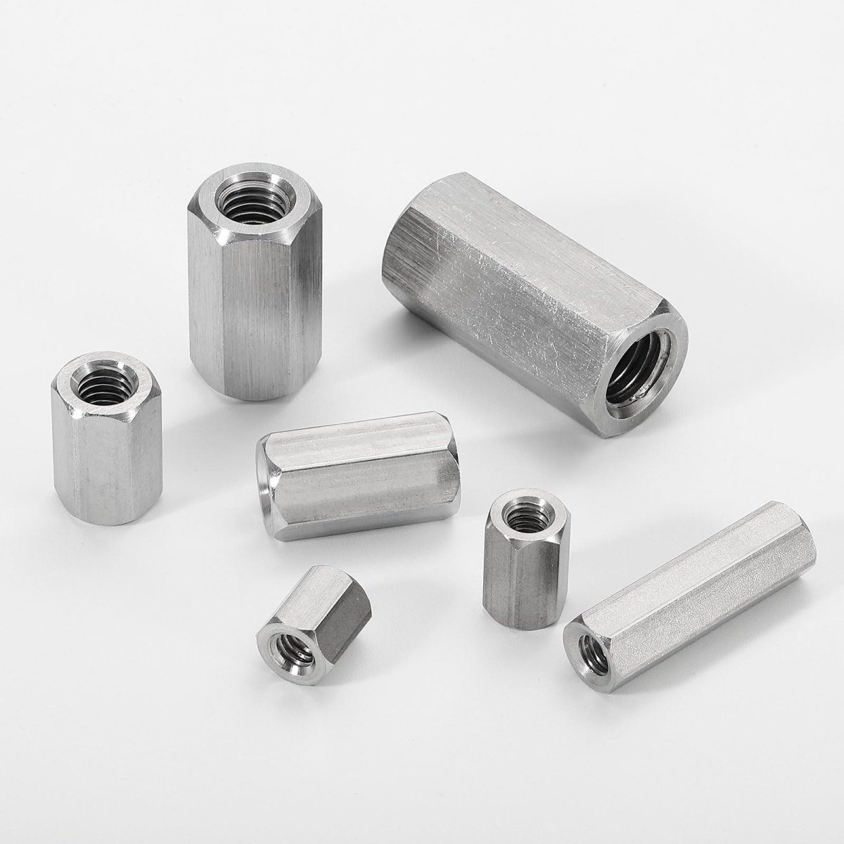 Unc 1 2 -13 Coupling Nuts 25mm Length 304 Stainless Steel Hex Rod Coupler Nut Fully Threaded Studding Connector Fasteners