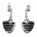 Hongk- Chrome Long Angled Adjustable Peg Mounting Kit U Shape Footpeg Compatible With Goldwing Vtx1300 Shadow Valkyrie Triumph