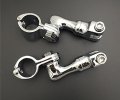 Xkh Group Motorcycle Chrome Short Angled Adjustable Highway Peg Mounting Kit For Any Bike Equipped With 1-1 2 Inch 1 5 Front