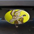 Looney Tunes Wile E Coyote Oval Tow Trailer Hitch Cover Plug Insert