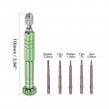 Uxcell 5-in-1 Multifunctional Precision Screwdriver Set For Watch Eyeglasses Electronics Repair -2 0 1 5 Star 8 Torx T5 T6