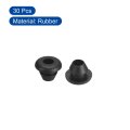 30 Pcs Rubber Grommets 3mm Id 5mm Drill Hole Double Sided Hollow Firewall Plugs Round Electrical Wiring Gasket Black