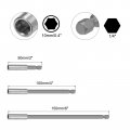 Uxcell 3 Sizes 2 4 6 Magnetic Drill Bit Extension Set 1 Hex Shank 10mm Socket Holder Extensions Quick-change For Automotive