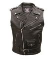 Mens Al2012 Basic Sleeveless Motorcycle Jacket 42 Black 