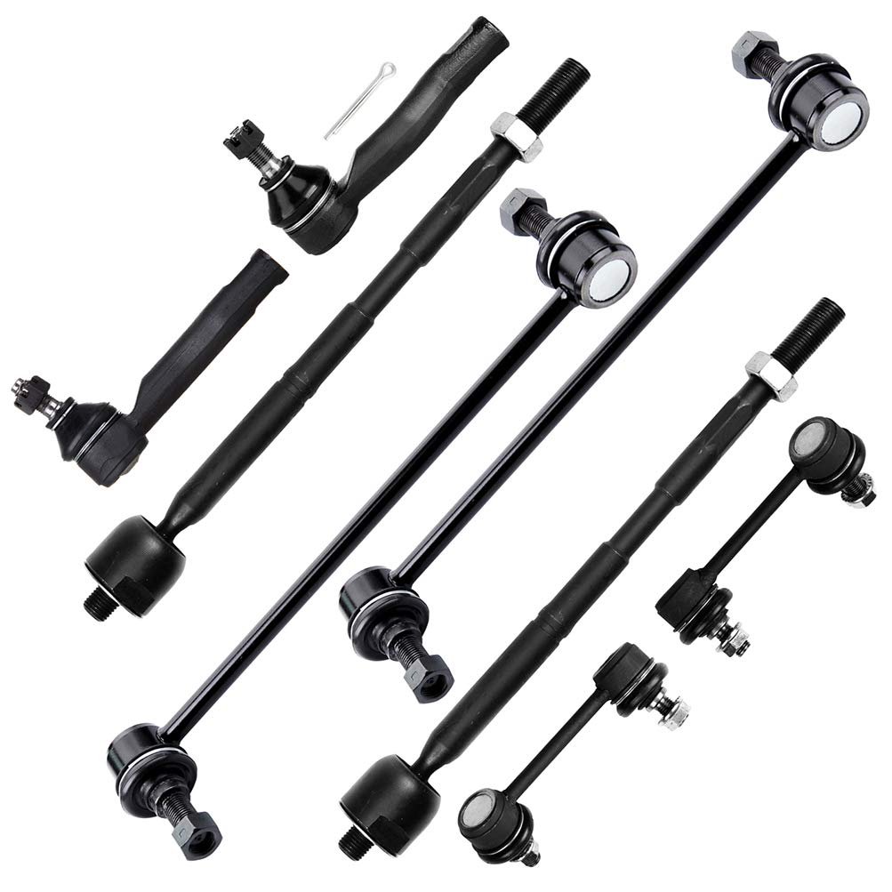 8pc Set Front Suspension Kit Fit 2005-2007 2010 For Scion Tc Inner Outer Tie Rod End Sway Bar Link
