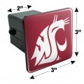 Washington State University Primary Logo Tow Trailer Hitch Cover Plug Insert For 2 In Receivers Black Abs Plastic With Uv