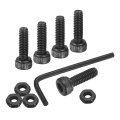 100pcs Hex Socket Head Cap Screws Bolts M2x6mm 304 Stainless Steel Drive Machine With Wrench Full Threaded Black 