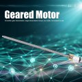 Dc Geared Motor T5 X 160mm Gear Box Thread Reduction Long Output Shaft Continuous Current Dc6v 100rpm