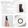 Bathroom Fixture Kit Includes Leather Wood Toilet Paper Roll Holder Bath Towel Rail Brass Hanging Hand Ring Hook With Gold