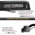 Vipmotoz Full Led 3rd Third Brake Cargo Light Compatible With 2014-2018 Silverado Sierra 1500 Pickup Truck Smoke Housing Clear