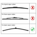 X Autohaux 4pcs 425mm 17 6x10mm Car Frameless Rubber Strip Windshield Wiper Blade Refills