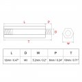 Uxcell 30pcs M3 12 6mm Female Male Thread Brass Hex Standoff Spacer Screws Pcb Pillar