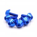Uxcell 6pcs Blue Aluminum Alloy Motorcycle Hex Socket Head Bolts Screws M6 X 15