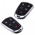 Hqrp 2-pack Remote Key Fob Shell Case Keyless Entry W 5 Buttons Compatible With Cadillac Ats 2014 2015 2016 2017 Srx