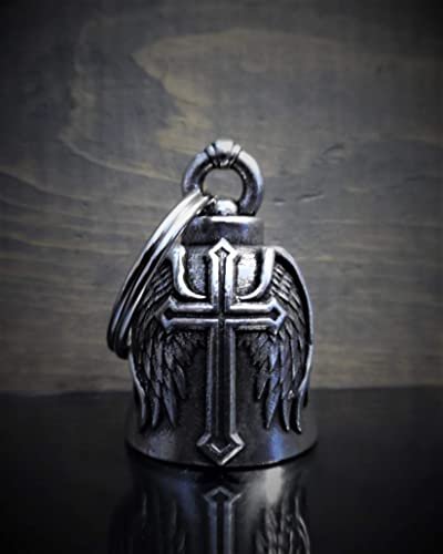 Bravo Bells Cross Wing Motorcycle Biker Ride Bell Or Key Chain For Good Luck On The Road
