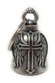 Bravo Bells Cross Wing Motorcycle Biker Ride Bell Or Key Chain For Good Luck On The Road 