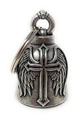 Bravo Bells Cross Wing Motorcycle Biker Ride Bell Or Key Chain For Good Luck On The Road