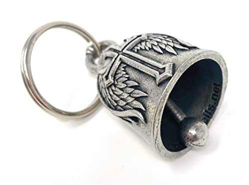 Bravo Bells Cross Wing Motorcycle Biker Ride Bell Or Key Chain For Good Luck On The Road