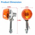 Pack Of 2 Motorcycle Turn Signal Lights Front Rear Blinker Indicator Light Amber Replacement For Honda C70 Ct70 Ct90 Xl100