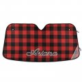 Custom Plaid Dark Car Sunshade Personalized Windshield Shade Sun Protection Accordion Foldable Customized Auto For Harmful Uv