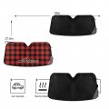 Custom Plaid Dark Car Sunshade Personalized Windshield Shade Sun Protection Accordion Foldable Customized Auto For Harmful Uv