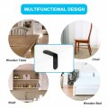 Uxcell 2pcs Angle Bracket Metal 40x40mm Black Corner Brace Fastener L Shaped Right Brackets Protector Shelf Support With Screws