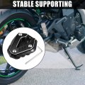 X Autohaux 1 Set Aluminum Alloy Motorcycle Kickstand Pad For Bmw S1000rr 2019-2023 Motor Bike Extension Foot Support With