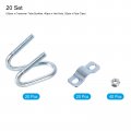 Uxcell Cross-connector Vertical Pipe Clip 20pcs Fit 3 4 20mm To 1 25mm Crossover Buckle Steel Cross Clamp For Greenhouse Awning
