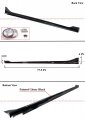 Rs Modulo Style Painted Jdm Full Gloss Black Side Skirt Extension Compatible For 2022 2023 Honda Civic Ex Lx Si Touring Sport