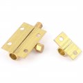 Uxcella 38mm Long Brass Door Latch Sliding Lock Barrel Bolt Gold Tone