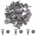 Uxcell 20pcs 6mm Hole Dia Gray Car Plastic Rivets Splash Guard Fender Fastener Clip