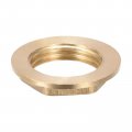 Uxcell G1 2 Lock Nut With Flange Hex Brass Female Locknut For Plumbing 4pcs
