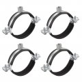 75-80mm Rigid Pipe Strap Clamps Carbon Steel Bracket Tube Clips M8 M10 Nut Size For Water 4 Pcs 
