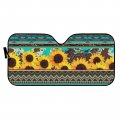 Scrawlgod Aztec Sunflower Pattern Cars Front Windshieldshades Sun Visors Protector Shade Sun Blocker Interior Accessories Keep