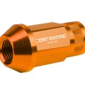 M12 X 1 25 Open End Wheel Lug Nuts With Deep Drive Extension 20-piece Aluminum Alloy Orange