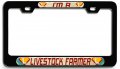 I M A Livestock Farmer 3d Metal License Plate Frame Universal Fit For Auto Suv And Truck Tag Holder 12 X 6 In Heavy Duty All