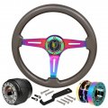 Ajp Distributors 345mm 6-bolt Steering Wheel Hub Adapter Extender Wakaba Horn Button Upgrade Replacement Compatible Replacement 
