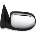 Driver Side Door Mirror For Chevy Silverado 1500 Hd 2001 To 2006 Manual View Folding With Chrome Cover Textured Non Heated 